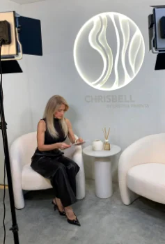 Cristina Pimenta no salão Chrisbell